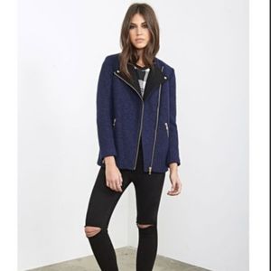Forever 21 Asymmetrical Moto Boucle Jacket